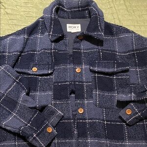 Roxy Blue Checkered Jacket